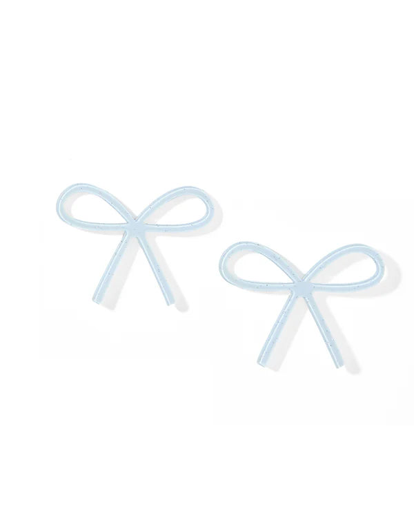 Lola Baby Blue Bow Earrings