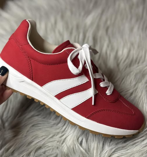 Emerie Red Suede Sneaker
