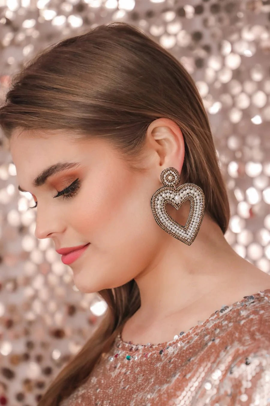 Pretty As A Pearl Heart Earrings