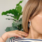 Color Coated Bamboo Hoop Earrings: Purple