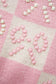 Pink Bow Checker Sweater Top