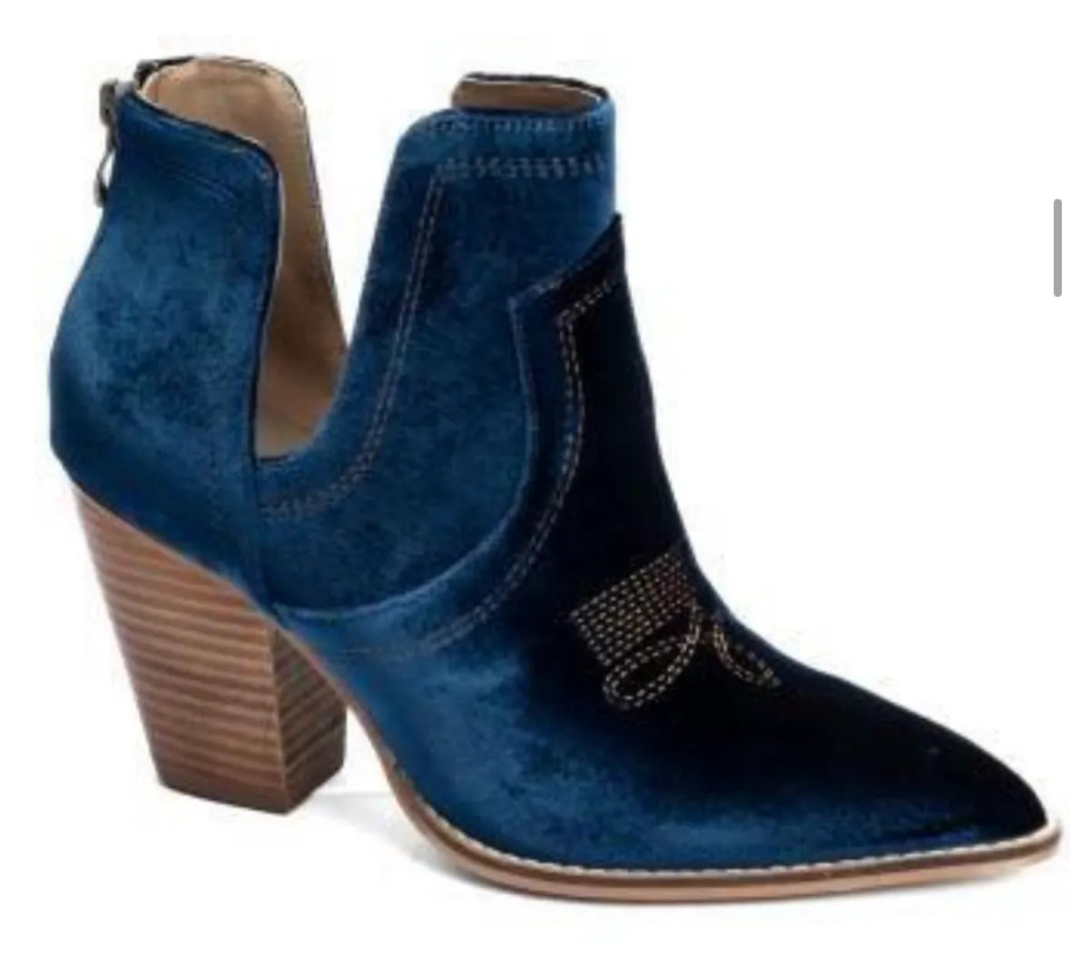 Teal Velvet Boot